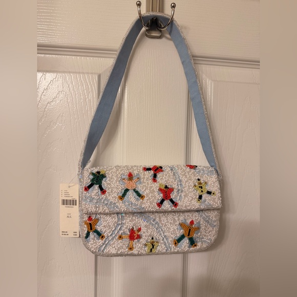 Anthropologie NWT The Fiona Beaded Bag: Winter Icon Edition - Picture 6 of 8